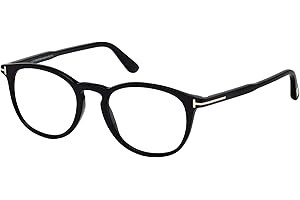 Tom Ford FT5401-0001-51 Black Eyeglasses, Shiny Black, 51-20-145