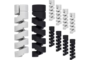 Savita 24pcs Charger Cable Saver Protectors, Silicone Cord Saver Flexible Cable Wire Protector Spiral Cable Protector Sleeve 