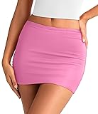 NIMIN Womens Mini Skorts Sexy Mid Waisted Side
