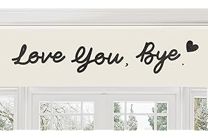 Dripykiaa 31.5” Love You Bye Wooden Home Decor Boho Wall Decor Express Love and Warm for Your Family Lovers Wall Art Gifts Hallway Entryway Decorations for Front Door - Black