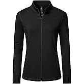 MoFiz Women's Full Zip Hiking Shirt Lightweight UPF 50+ Sun Protection Running Jacket Long Sleeve Sports Outdoor Top Pocket