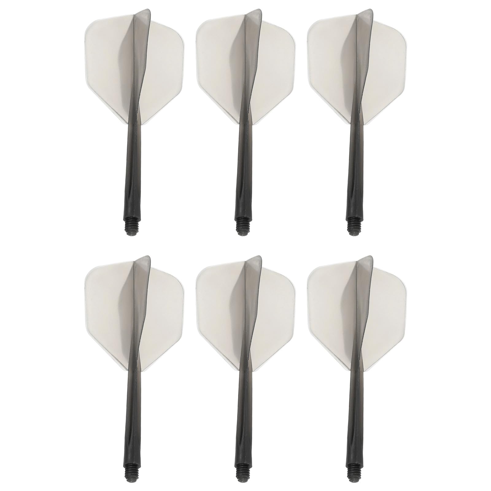 PATIKIL Integrated Dart Shaft & Flights, 6 Pack 4BA Durable Plastic Dart Flight Set, Grey
