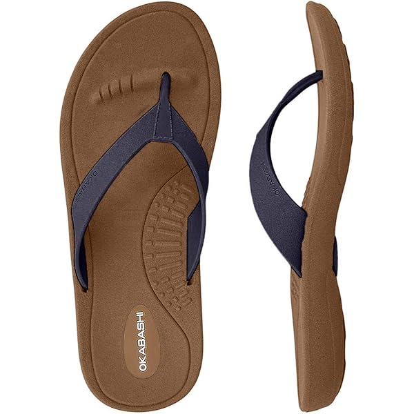 Amazon.com | OKABASHI Men's Surf Flip Flops (Brown, ML