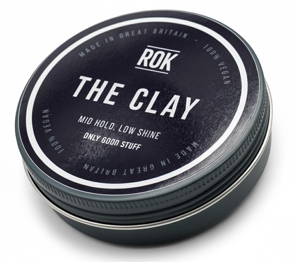 ROK Hair Clay 100g | Strong Hold Matte Clay | Vegan UK Made Styling Wax for Men & Women | Low Shine Natural Texture | Vanilla Scent