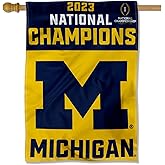 Michigan Team University Wolverines 2023 College Football National Champions Banner Vertical Flag