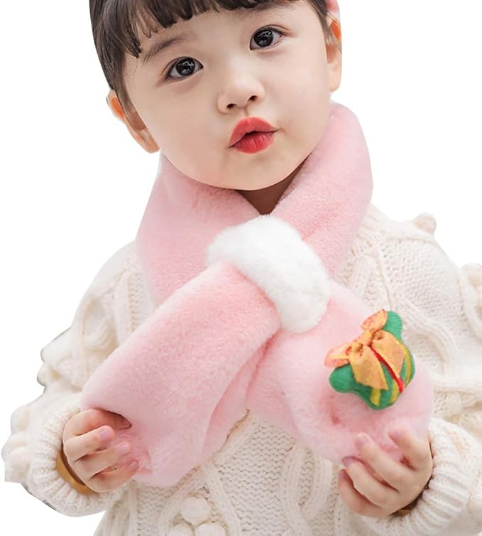 Amazon マフラー 子供用 可愛い キッズマフラー 襟巻き ボアマフラー ふわふわ もこもこ あたたかい 防寒グッズ 秋冬 冷え対策 かわいい 小物 男女兼用 クリスマスプレゼント 新年ギフト ピンク マフラー 通販