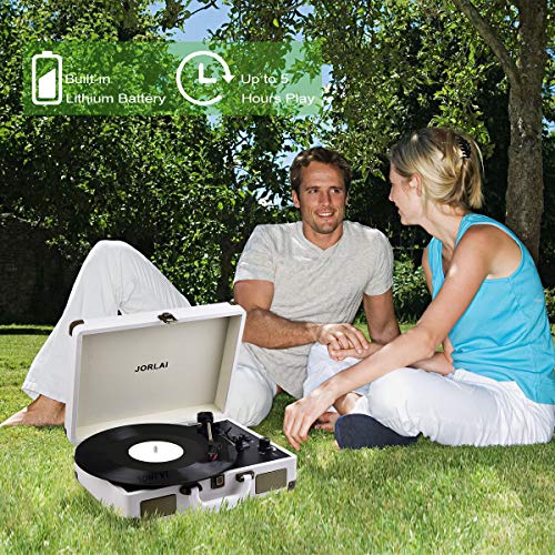 3 JORLAI+Turntable+Bluetooth+Rechargable+Recording
