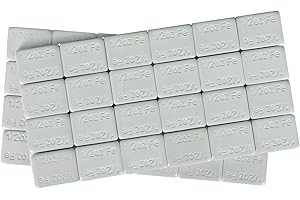 PROREFINE Upgraded 1/2oz 48Pcs Adhesive Wheel Weights Stick On for Steel Rims Corrosion-Resistant Coated Painted Tire Balancing Weight 0.5 oz, 48 Pack