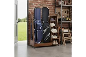 GDFStudio Wooden Golf Club Rack
