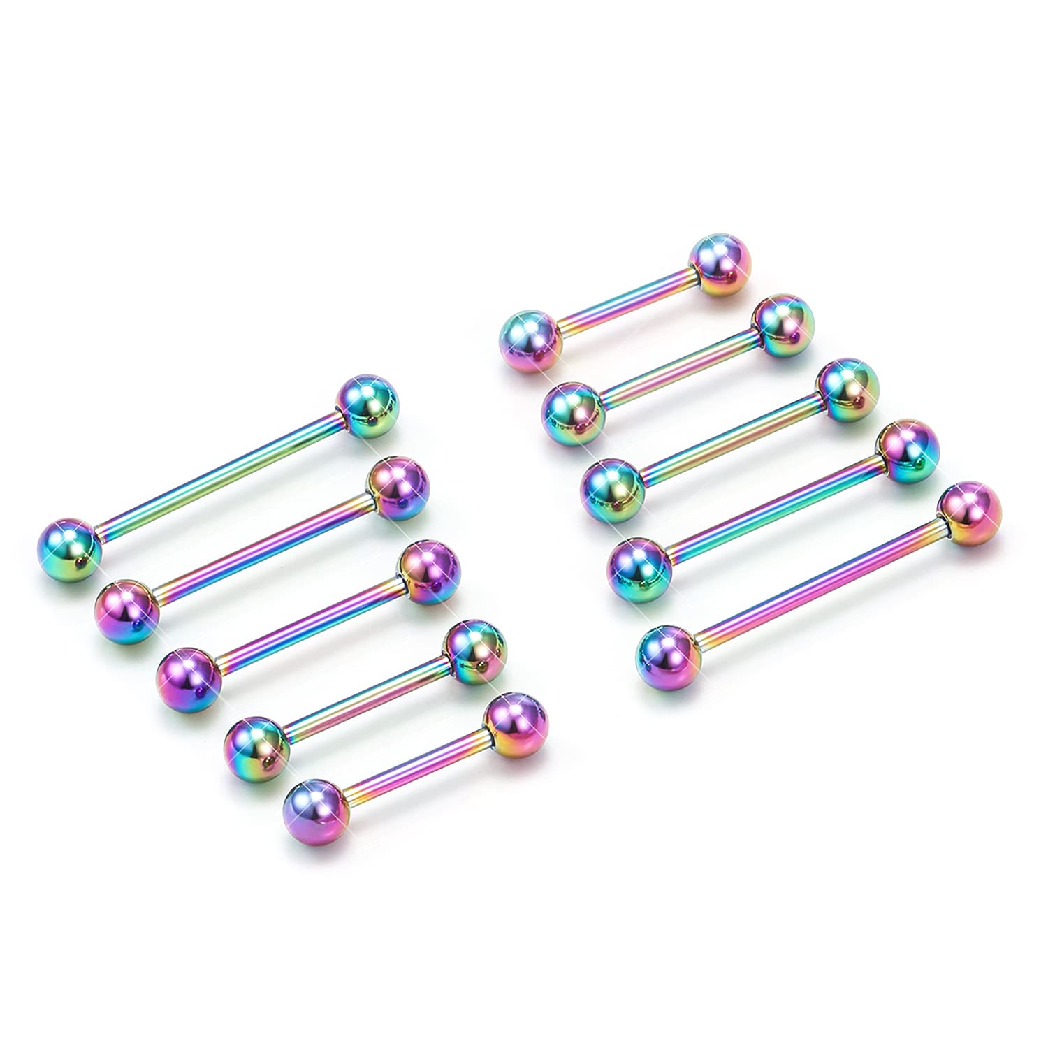 Prjndjw 14G Surgical Steel Straight Barbell