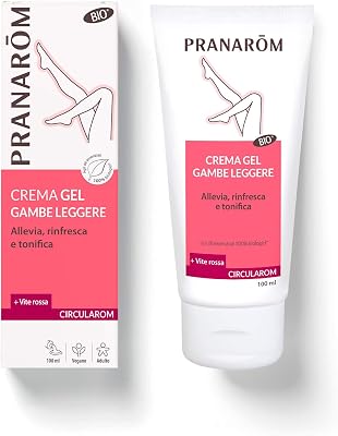 Pranarôm - Circularom - Crema Gel Gambe Leggere Biologica - Comfort Circolatorio - Lenisce, Rinfresca e Tonifica Ultra-Fresca Con oli essenziali puri e naturali al 100% - 100 ml