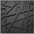 Art3d 19.7" x 19.7" (Pack Of 12) Wall Panel Stripes , Black