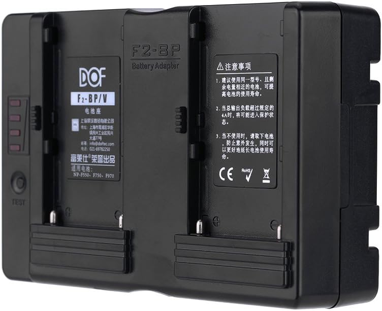 DOF F2-BP V Mount Battery Adapter for Sony Canon NP-F970 F750 F550 Battery Plate 5D2 5D3 DSLRs Support Camcorder