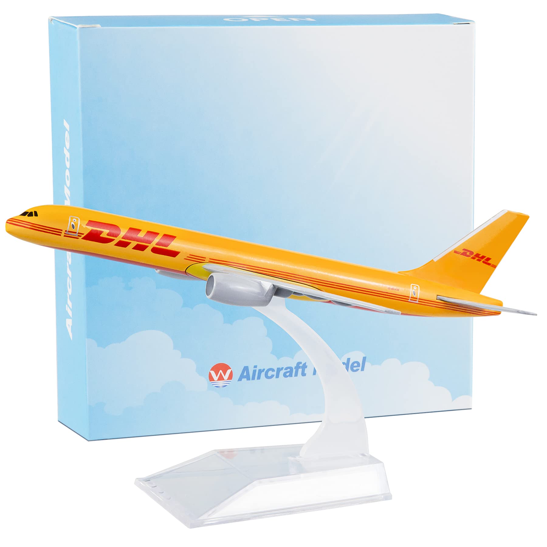 Busyflies Airplane Model Diecast Planes 16cm DHL Boeing 757 Model 1:400 Alloy Model Aircraft for Collection