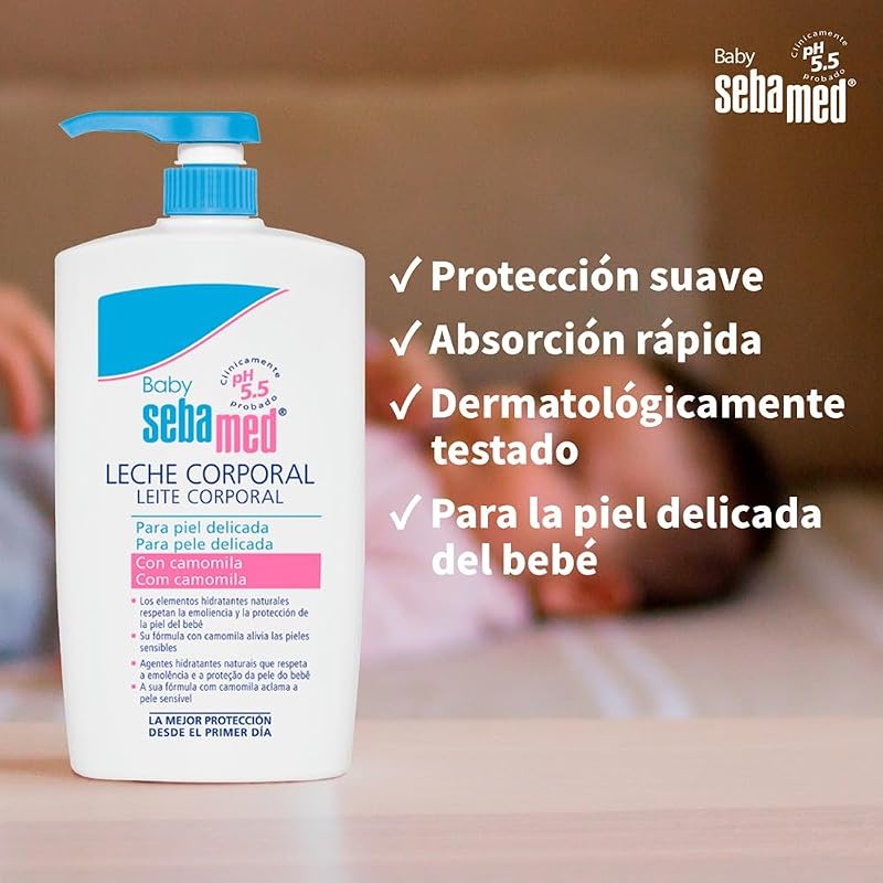 Baby Sebamed Leche Corporal Hidratante, Piel Delicada Bebé, 750 ml