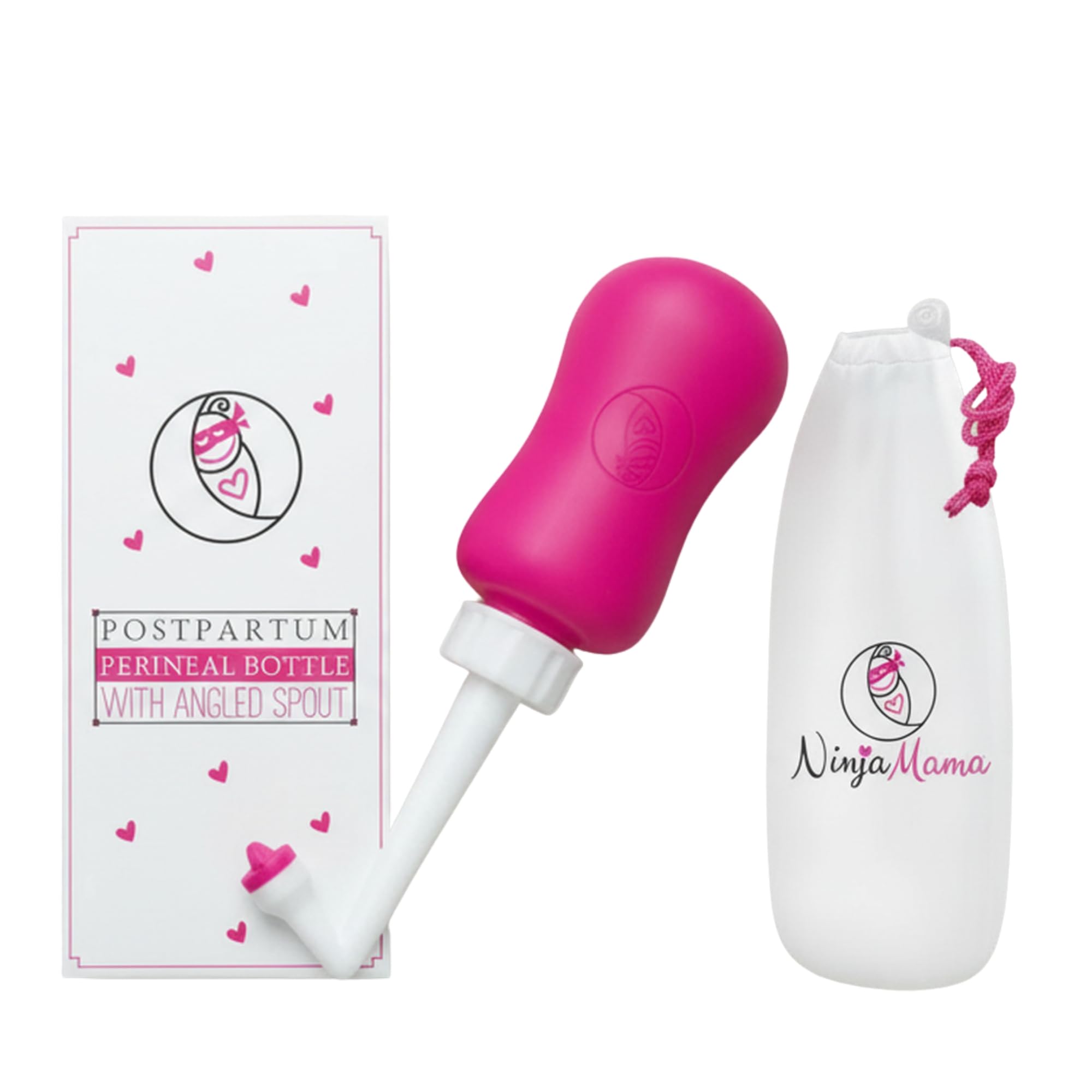 Peri Bottle for Postpartum Care - Portable Bidet Bottle with Angled Spout for Post Partum Pain Relief - Perineal Bottle for Postpartum Essentials Including Hospital Bag Maternity Essentials