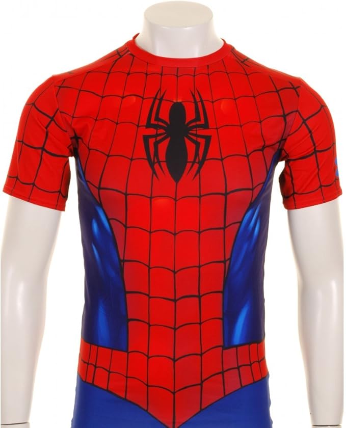 Under Armour Spiderman Compression S/S TShirt Red/Royal size L