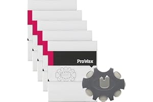 PHIRUNTY (30 Pcs)Wax Guard Filter for Oticon Prowax Hearing Aid Supplies, Oticon Prowax Hearing Aids Replacement Parts Cleaning Kit Accessories, Suitable any Brand Power Receiver Mold Speaker 100,105dB(5 Pack)