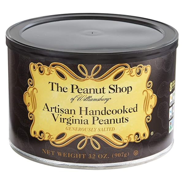 THE PEANUT SHOP OF WILLIAMSBURG ARTISAN HANDCOOKED VIRGINIA PEANUTS, 32 OUNCE