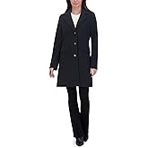 Laundry by Shelli Segal Women's Faux Wool Winter Coat– Single-breasted Dress Coat With Notch Collar