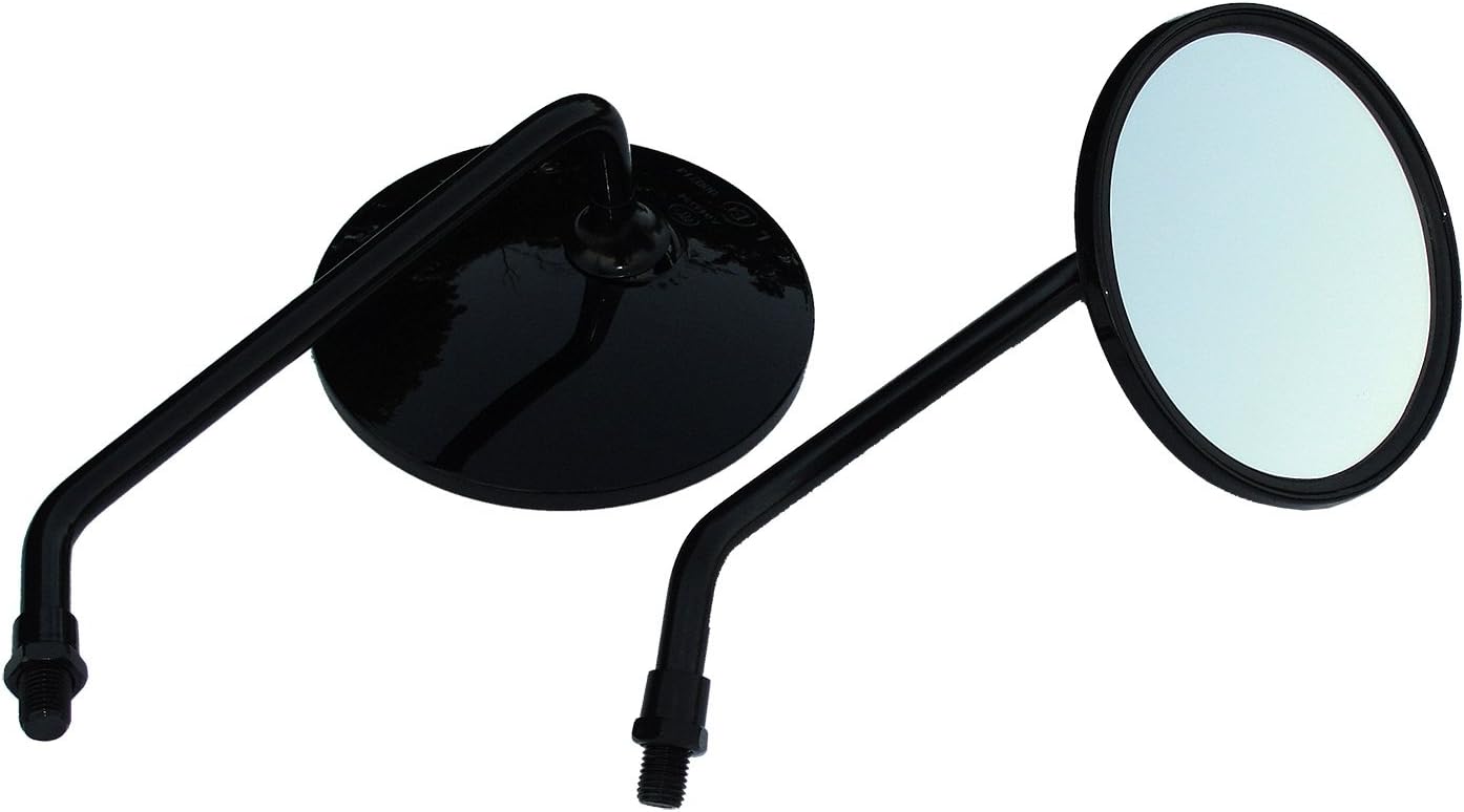 OEM Quality Black 4" Round Motorcycle Mirrors - Suzuki B-King, Vstrom 650, Vstrom 1000, Marauder 800 1600, Bandit 400 600 1200