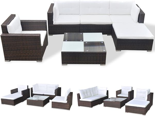 Amazon Com Daonanba Stable Sturdy 17 Piece Garden Sofa Set