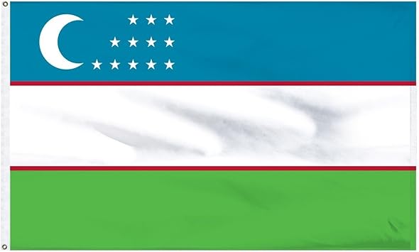 Amazon Com Albatros 3 Ft X 5 Ft Uzbekistan Flag House Banner