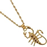 CB Gold Jewelry Scorpion Scorpio Zodiac Constellation Astrology Pendant Necklace