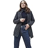 Zippered Wool Cardigan with Full Neck by Aran Woollen Mills