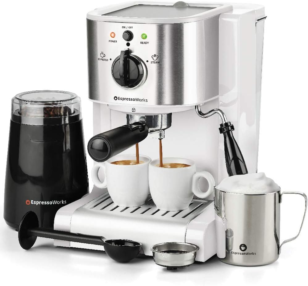 7 Pc AllinOne Espresso & Cappuccino Maker Machine Barista Bundle Set