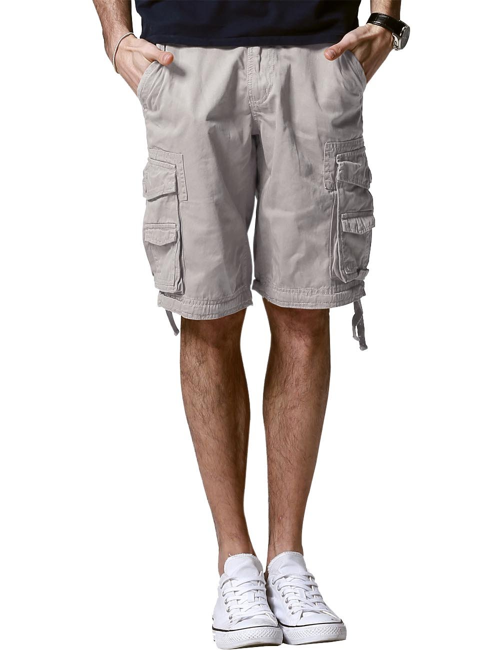 Matchstick Men's Twill Cargo Short, Brand Size 3XL/38 (UK Size 38.5W / 12L), 3058 Apricot