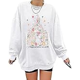 AMWIPE Magic Kingdom Sweatshirts For Women Oversized Magical Shirt Cute Vacation Tees Girls Castle Graphic Long Sleeve Tops