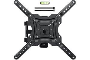 HOELLL Full Motion TV Wall Mount, TV Mount for 26-55 inch LED TVs Monitors, Tv Brackets for Wall Mount with VESA 400x400mm up to 77lbs, Swivel Tilt Extension with Articulating Arms