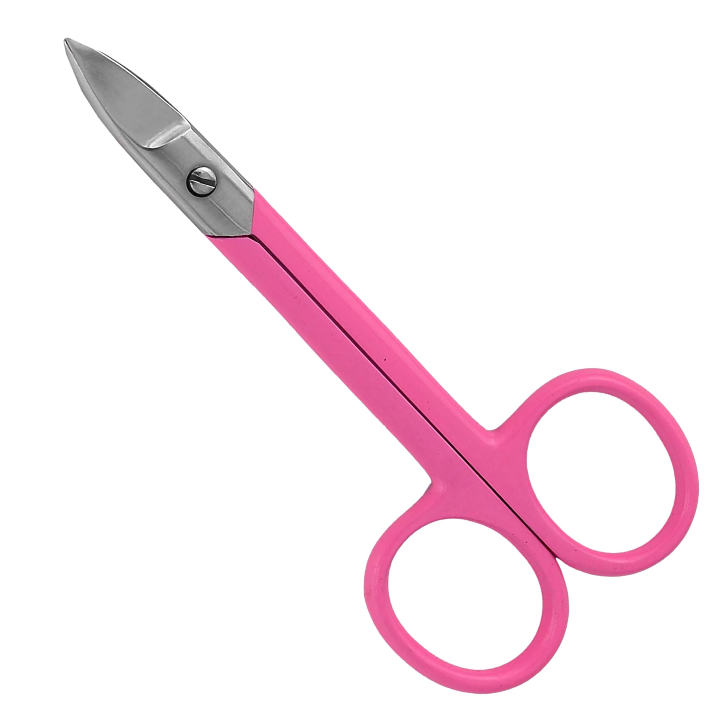 ASM Toe Nail Scissors Ingrown Toenail Treatment - Heavy Duty Stainless Steel Beauty Cuticle Scissor for Fingernail Clippers & Eyebrow Scissors - Perfect Christmas Gifts for Women & Men (Pink)