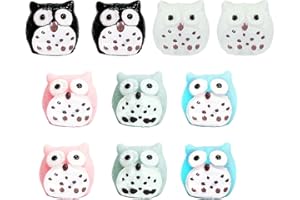 LONCESS Owls Fairy Garden Accessories, Owls Miniatures for Fairy Garden Supplies, Miniature Figurines for Micro Landscape, Plant Pots, Bonsai Craft Decor, Desk Decoration, Cake Topper,10 Pieces