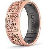 Enso Rings Etched Classic Silicone Rings - Endless Love Collection - Comfortable and Flexible Design