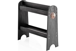 HOTCAN Pine Wood Saddle Rack – Ideal Saddle Stand for Western Horse Gear and Horse Tack Organizers, Suitable for Displaying Trophy Tack at Home (Black)