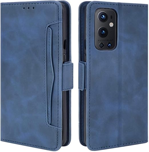 Amazon Com Hualubro Oneplus 9 Pro Case Magnetic Full Body Protection Shockproof Flip Leather Wallet Case Cover With Card Slot Holder For Oneplus 9 Pro Phone Case Blue