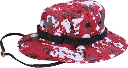 red camo boonie hat