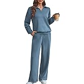 Braroz Womens Trendy 2 Piece Outfits Lounge Sets Matching Airport Travel Vacation Sweatshirt Sweatsuits
