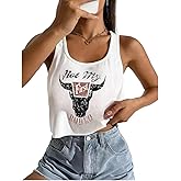 Womens Sexy Crop Tops Loose Fit Cropped Tank Tops for Teen Girls