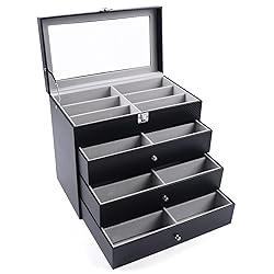 Eapmic 4 layer 24Slots Eyeglass Sunglass Storage