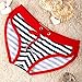 TULIPTREND Mens Sexy Bikini Swimwear Soft, Red/White/Blue, Medium