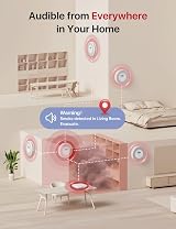 X-Sense Wi-Fi Smoke CO Alarm Home Voice Alerts Wireless Interlinked SBS50 Base view 5