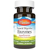Carlson - Natural Digestive Enzymes, Digestive Aid #34 with Protease, Amylase & Lipase, Digestive Support, Nutrient Absorption & Optimal Wellness, 50 Tablets