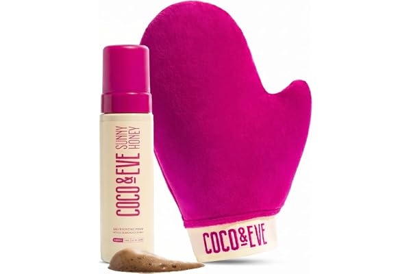 Coco & Eve Sunny Honey Bali Bronzing Self Tanner Mousse Set - All Natural Sunless Tanning Mousse | Instant Self Tanning with