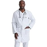 Grey's Anatomy Men's 5 Pocket 37 Inch Labcoat, White, 42