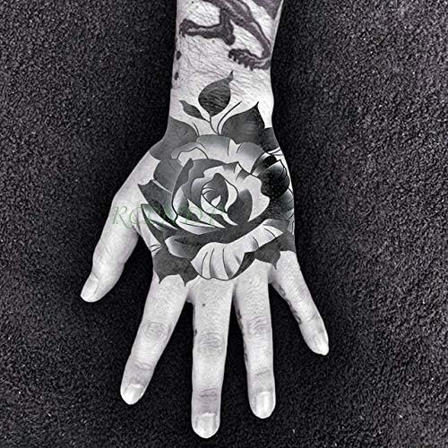 Handaxian 5pcsWaterproof Tattoo Sticker Rose Personality Flash Tatoo Arm Instep Tato Girl Female Men Tattoo 5pcs-7