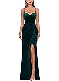 VFSHOW Womens 2025 Winter Velvet Formal Prom Maxi