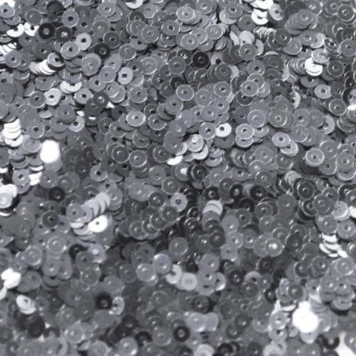 3mm Flat Round SEQUIN PAILLETTES ~ HEMATITE SHINY GRAY GUNMETAL metallic ~ Loose sequins for embroidery, bridal, applique, arts, crafts, and embellishment. Made in USA.